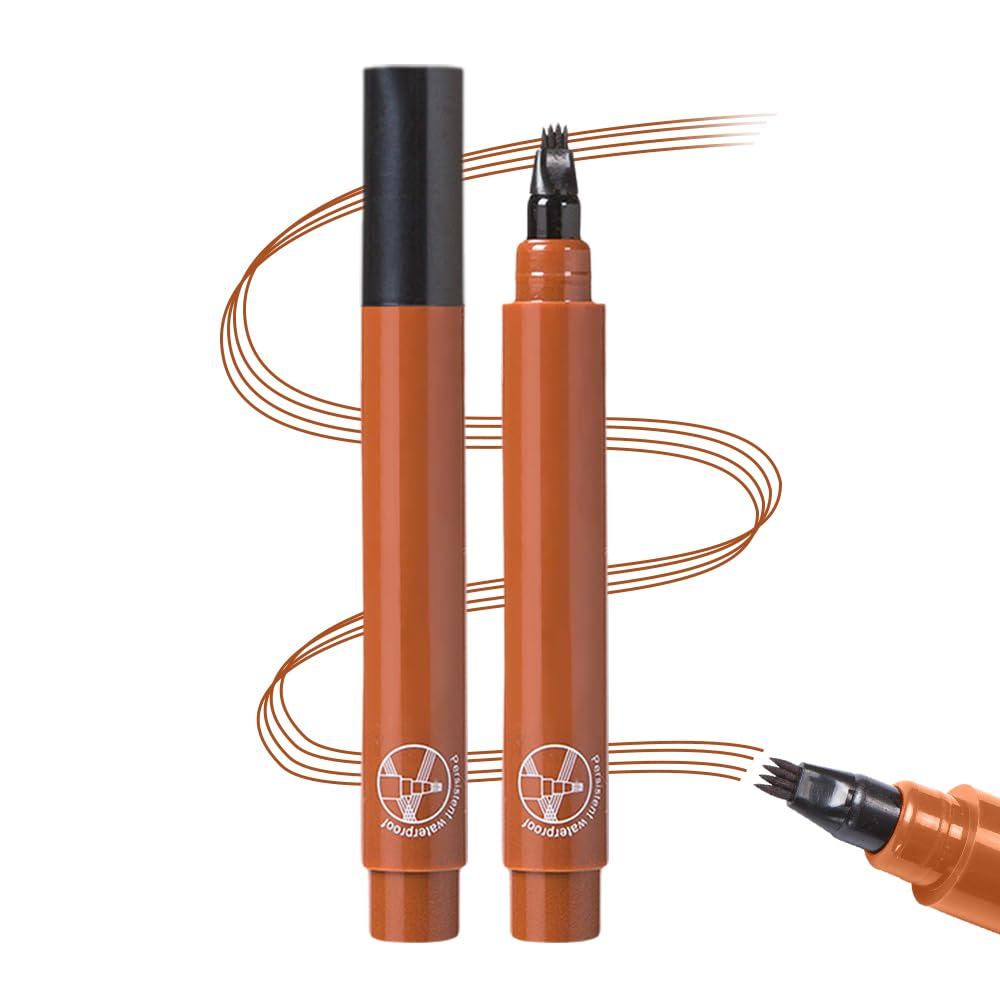 Caneta para Microblading de Sobrancelhas, Novo Lápis de Sobrancelha 3D à Prova d'Água 2025 com Aplicador de Ponta Micro-