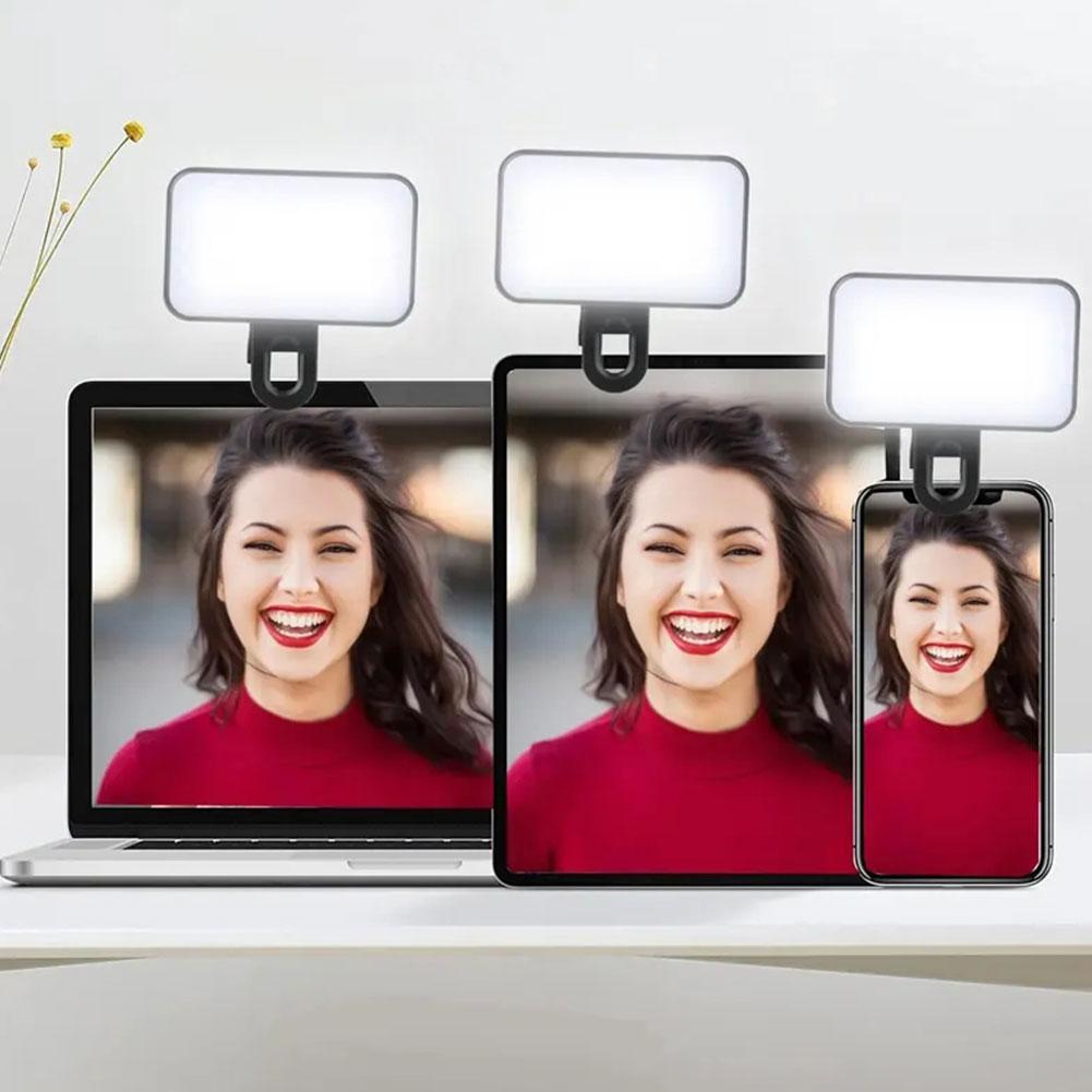 Bolso LED Selfie Luz Para IPhone IPad Telefone Móvel Portátil Clipe Flash Preenchimento Vídeo Foto Ringlight Fotografia
