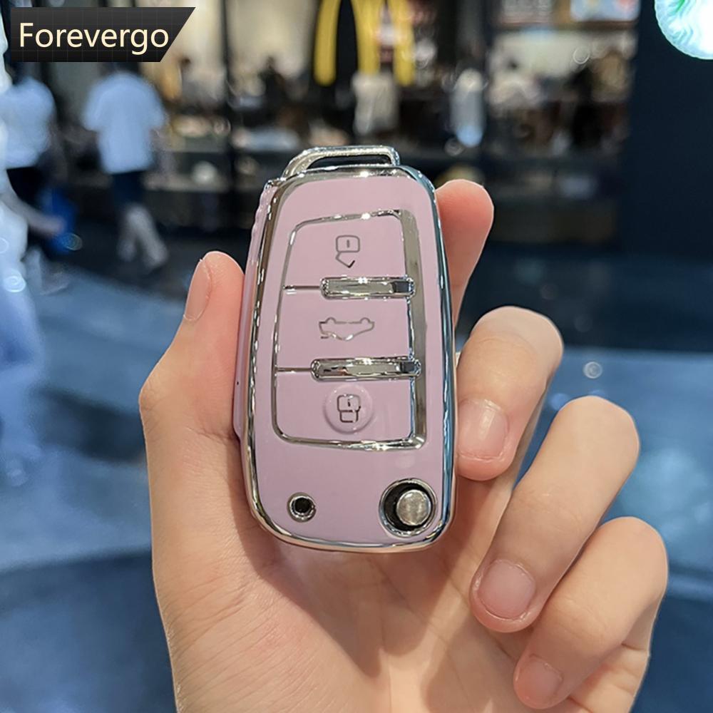 FOREVERGO Capa Dobrável Para Chave De Carro , Fob Audi A1 A3 8P A4 A5 A6 C7 A7 S3 S7 S8 R8 Q2 Q3 Q5 Q7 Q8 SQ5 C6 TT RS3