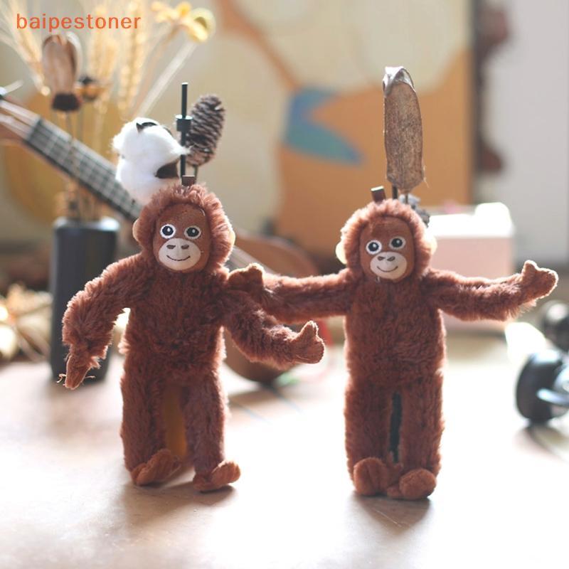 [baipestoner] Gorila Dos Desenhos Animados Brinquedo De Pelúcia Chimpanzés Macaco Pingente Macio Boneca Chaveiro Bapa Ca