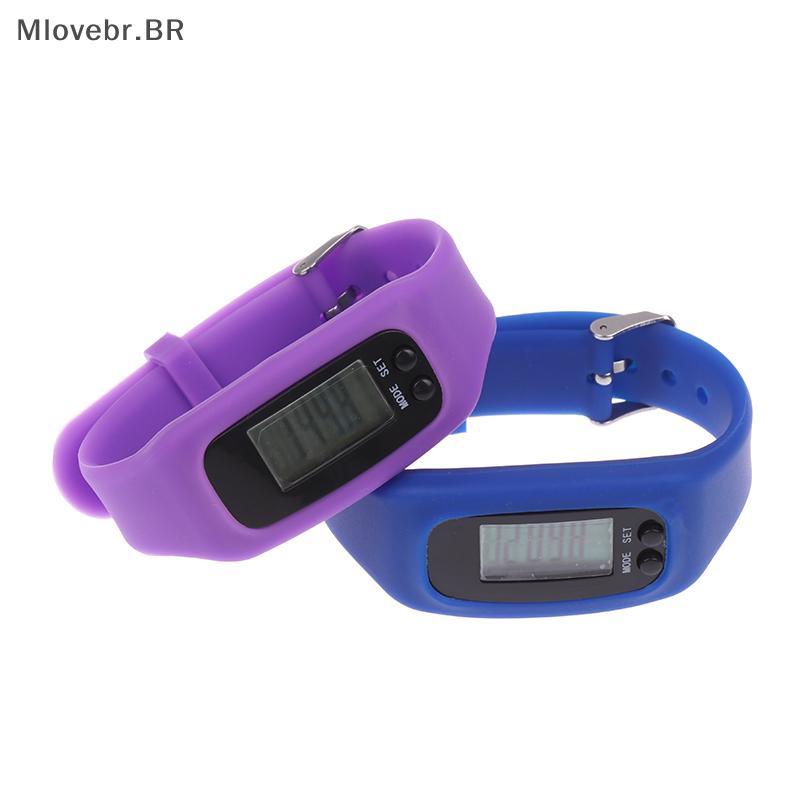 MOVE LED Pedômetro Pulseira Contador De Passos Relógio 12/24H Exibição De Tempo Silicone Step Traer Fitness Watch .