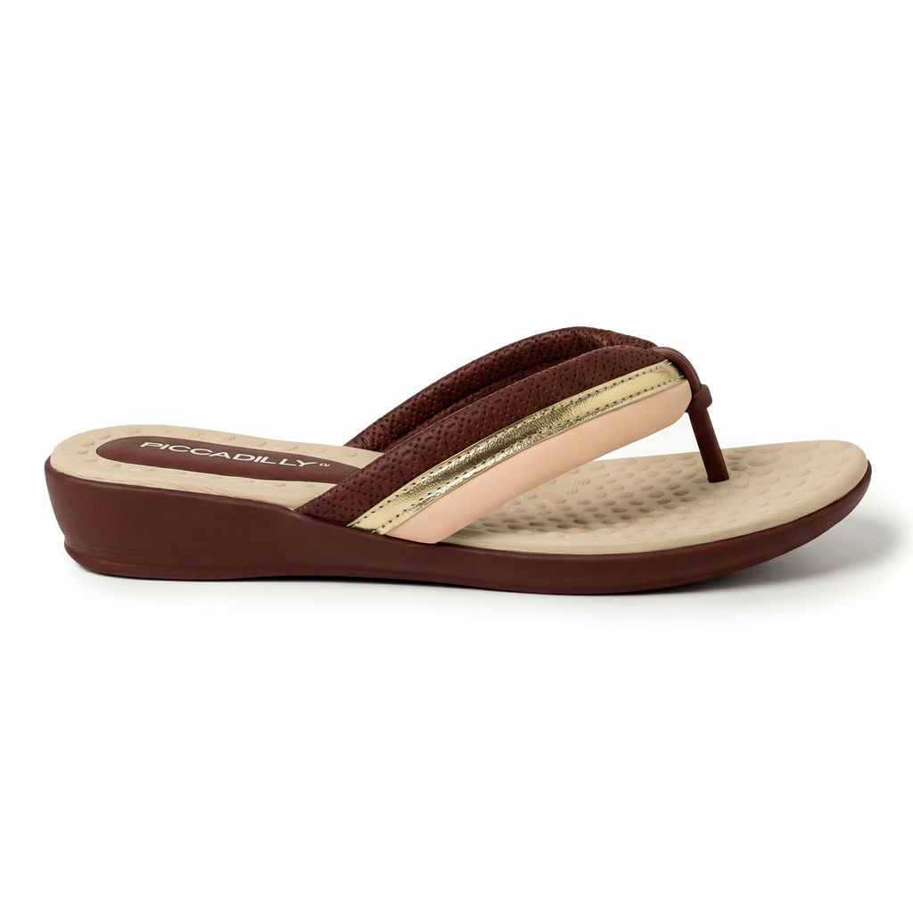Chinelo Camila Burgundy com Rose
