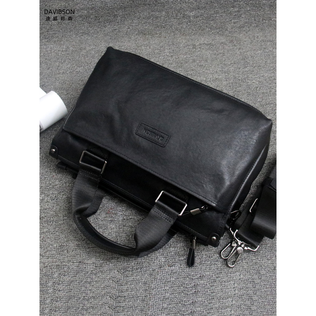 Homens sacos novo estilo primeira camada de couro saco moda resto bolsa ombro couro macio grande capacidade couro genuín