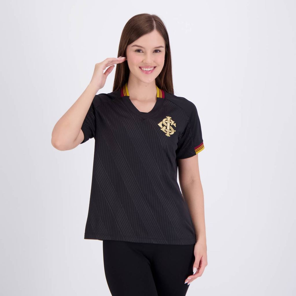 Camisa Internacional Gold II Feminina Preta