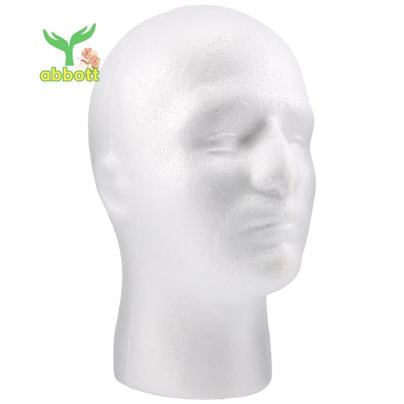 [Quick A] Exibição De Peruca Masculina Cosmetologia Manequim Cabeça Suporte Modelo Espuma Branca