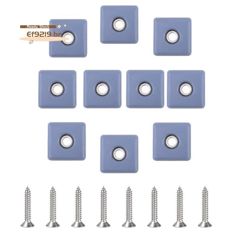 [Oferta Especial E] 16pcs Sliders De Móveis 40mm Protetores De Pernas Com Parafusos Cadeira Quadrada Almofadas Deslizant