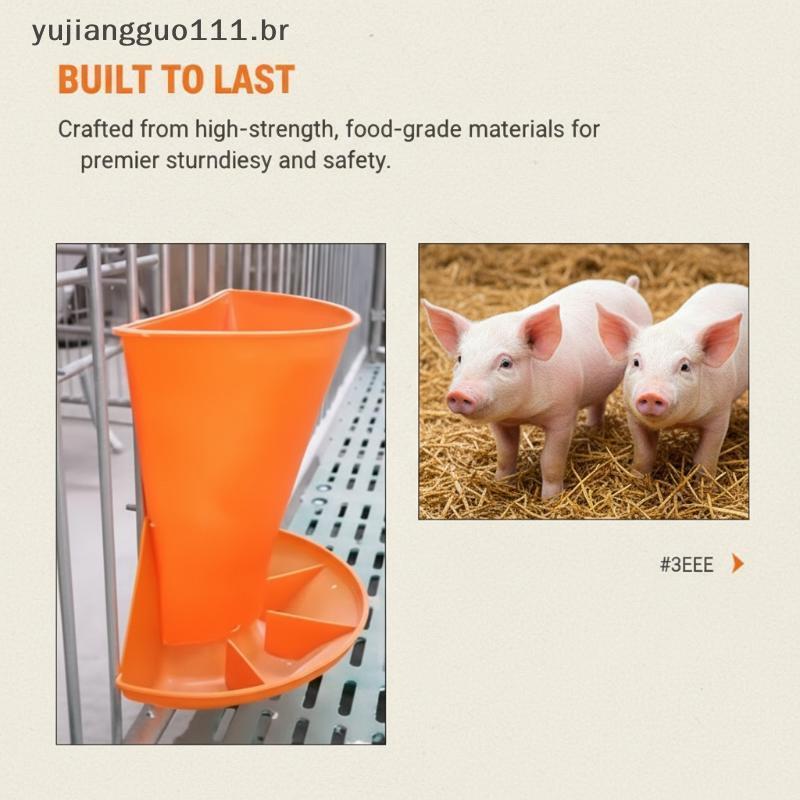 # Novo Alimentador De Leitão De Plástico , Tigela De Alimentação Montada Na Parede Para Porcos , Coelhos , Chis , Equipa