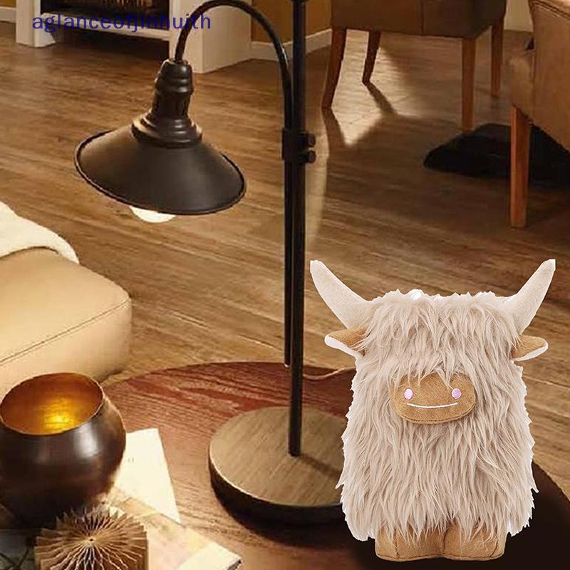 [aglanceofjinhui] Highland Vaca Gnomos Decorações De Aniversário Creme Escocês Tomte Decoração Fazenda Anão Nórdico Casa