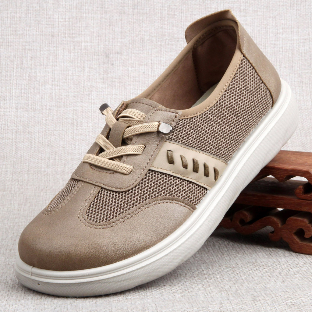 Sapatos de malha respirável de verão sapatos femininos velhos sapatos de pano de pequim sapatos para idosos sapatos casu
