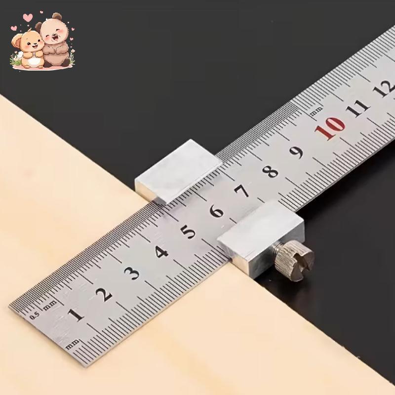 Parada De Posicionamento De Régua De Aço , Bloco Deslizante Ajustável Com Inoxidável De 20 Cm Para Carpintaria