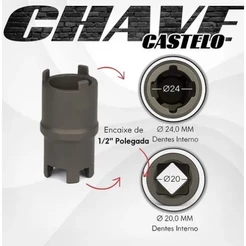 Chave Dupla Castelo Bomba Óleo 20/24mm Titan 125 Fan 125 Titan 150