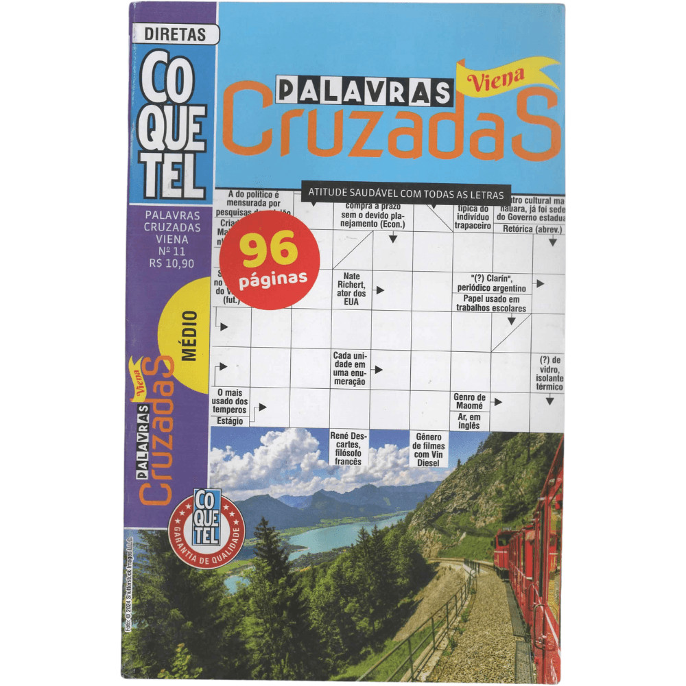 Livro Palavras Cruzadas Viena Passatempo Nº 11 - Nível Médio - Coquetel