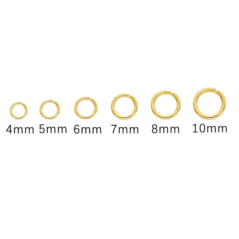 Metal P/ Bijuterias Dourado/prata -vários tamanhos- 100 Peças 4-10mm Aplicável a vários acessórios