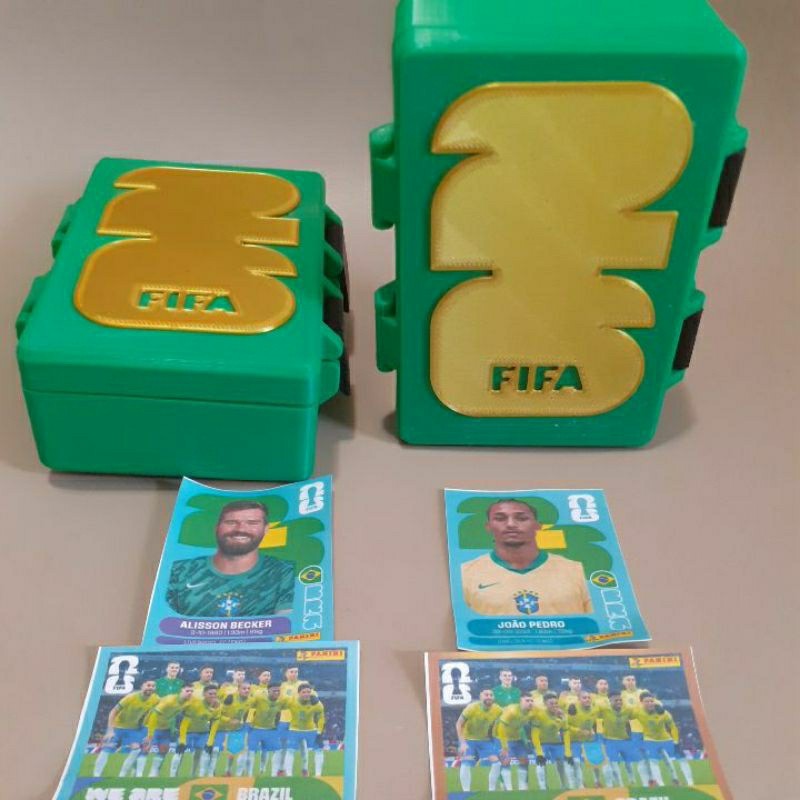 Porta Figurinhas caixa da Copa do mundo album cards Organizador de  Figurinha
