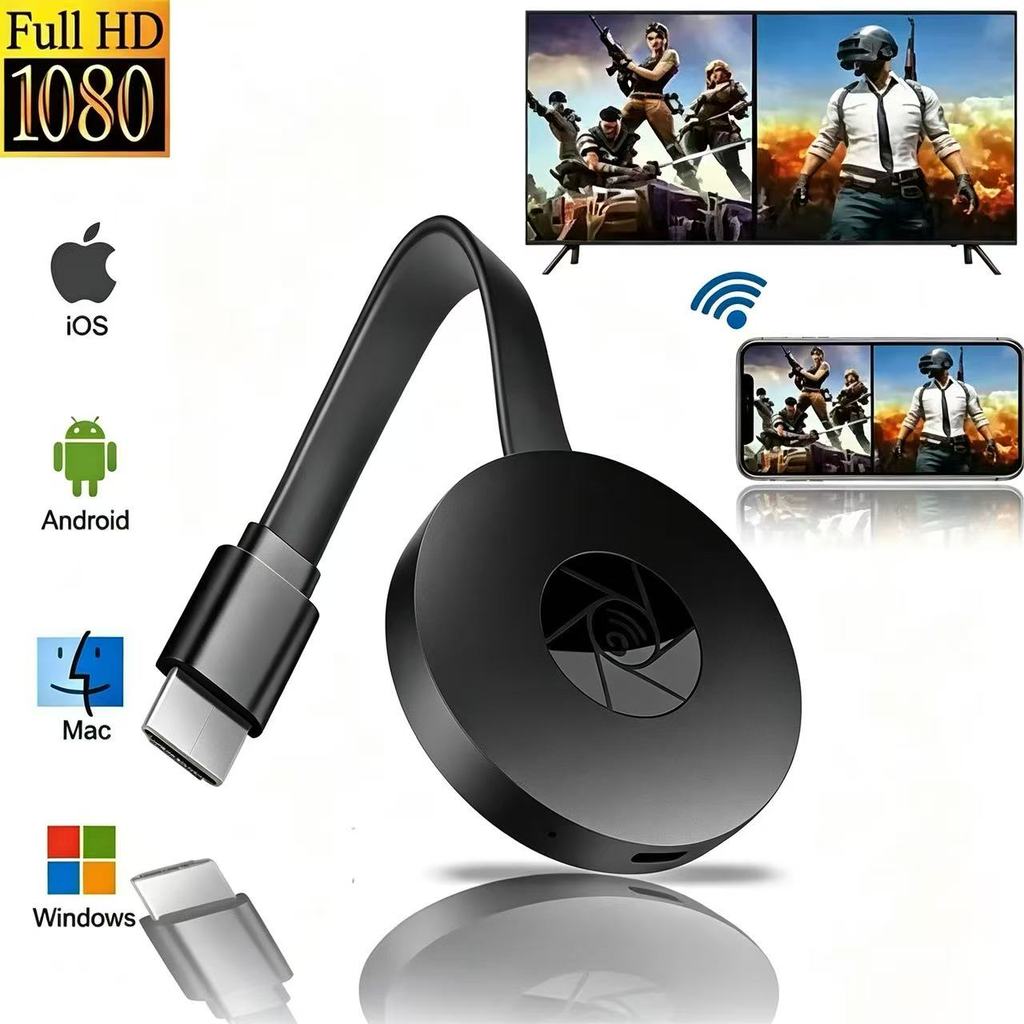 1080P Chromecast G2 4K 5G + 2.4G Ultra HDMI Espelhamento Tela Para TV, Celular Android e iOS