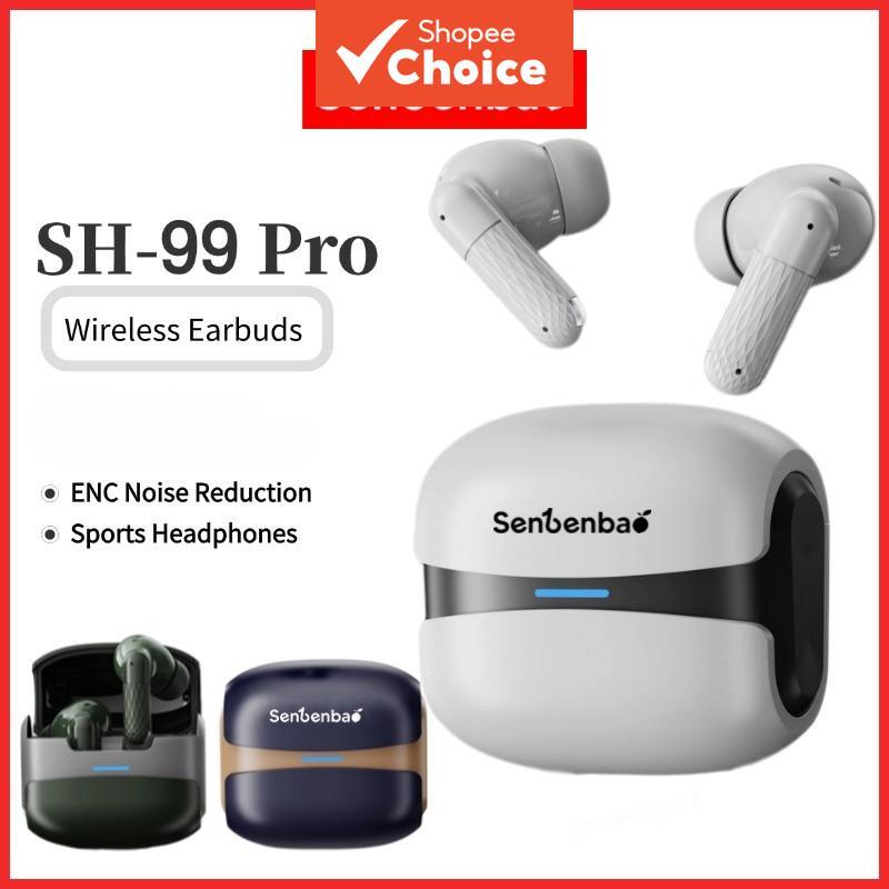 Fone de Ouvido Bluetooth SenBenBao SH-99 Pro, Fones de Ouvido Sem Fio Intra-Auriculares, Microfone Embutido