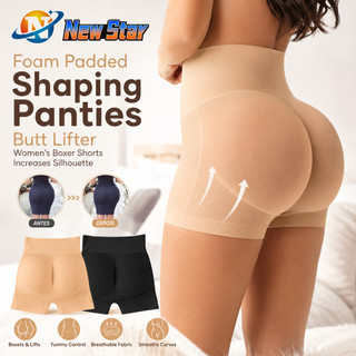 New Star Calcinha Modeladora com Enchimento de Espuma Levanta Bumbum Short Boxer Feminino Aumenta Silhueta