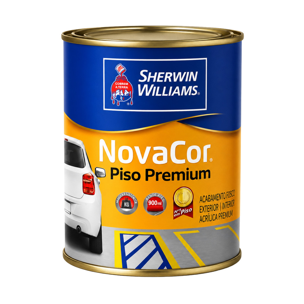 Tinta Piso Acrílica Novacor Sherwin Williams Cores 900ML