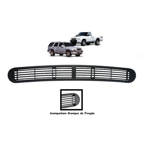 Grade Superior do Painel/Churrasqueira Interna S10/Blazer Mod. Pitbull 2001/2011 Grafite
