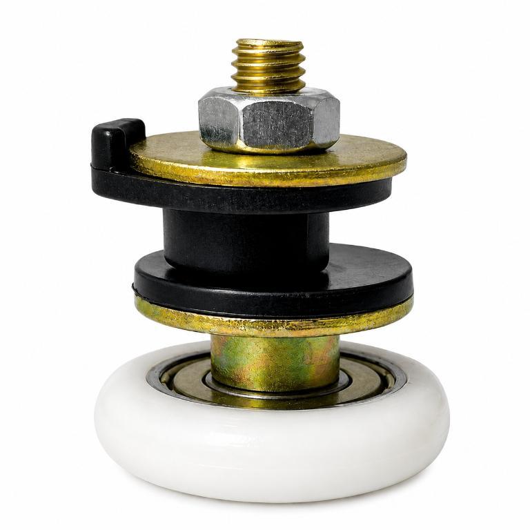 Kit c/ 2 Roldanas 1125R Porta De Correr Vidro 8 e 10mm Suporte Inteiriço Reforçada