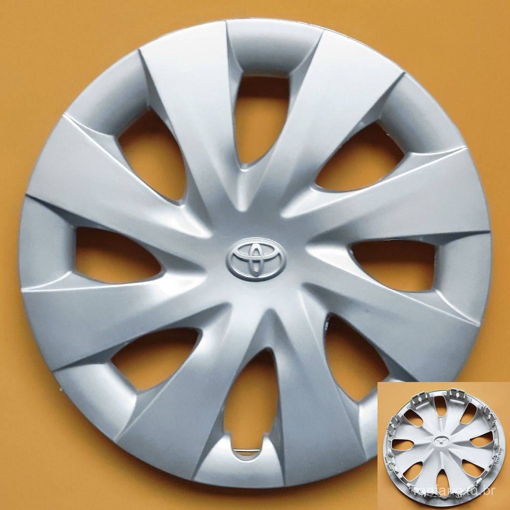 Capa de roda Toyota de 15 polegadas, capa de roda nova, decoração de cubo de roda, aro de aço, capa protetora de cubo de