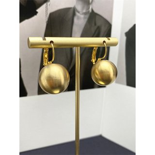 Brincos de bola fosco escovado este ano novo estilo brincos exclusivos brincos de Metal nicho Design brincos temperament