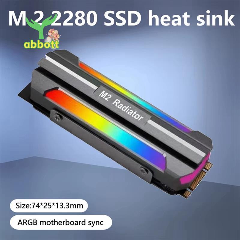[Quick A] M . 2 2280 SSD Dissipador De Calor SSD2280 Cooler ARGB Sincronização Efeito De Iluminação Nvme Radiador De Uni
