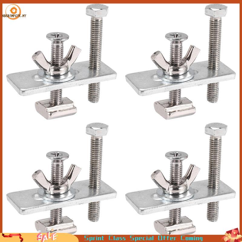 4 Pçs T-Track Mini Segurar Braçadeira Kit Com Máquina De Ferro Gravura Placa Dispositivo Elétrico Para Cnc
