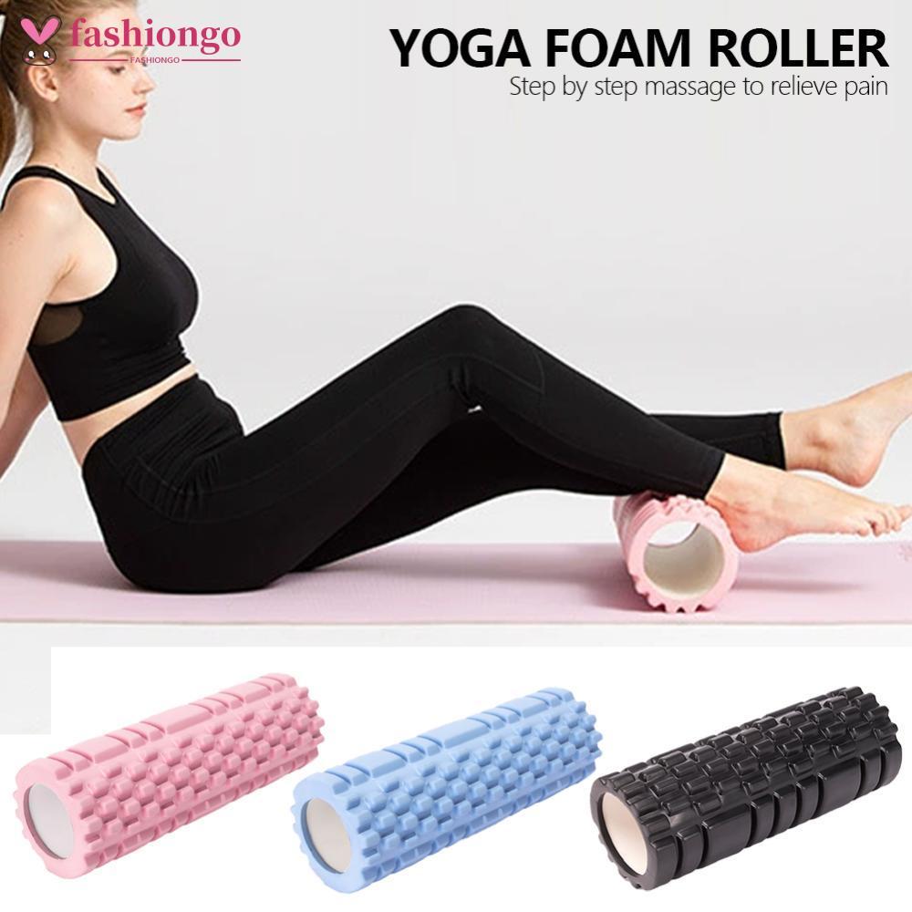 FASHIONGO EVA Massageador Liberação Yoga Coluna Ginásio Fitness Pilates Rolo De Espuma Exercício Volta Massagem Tijolo C