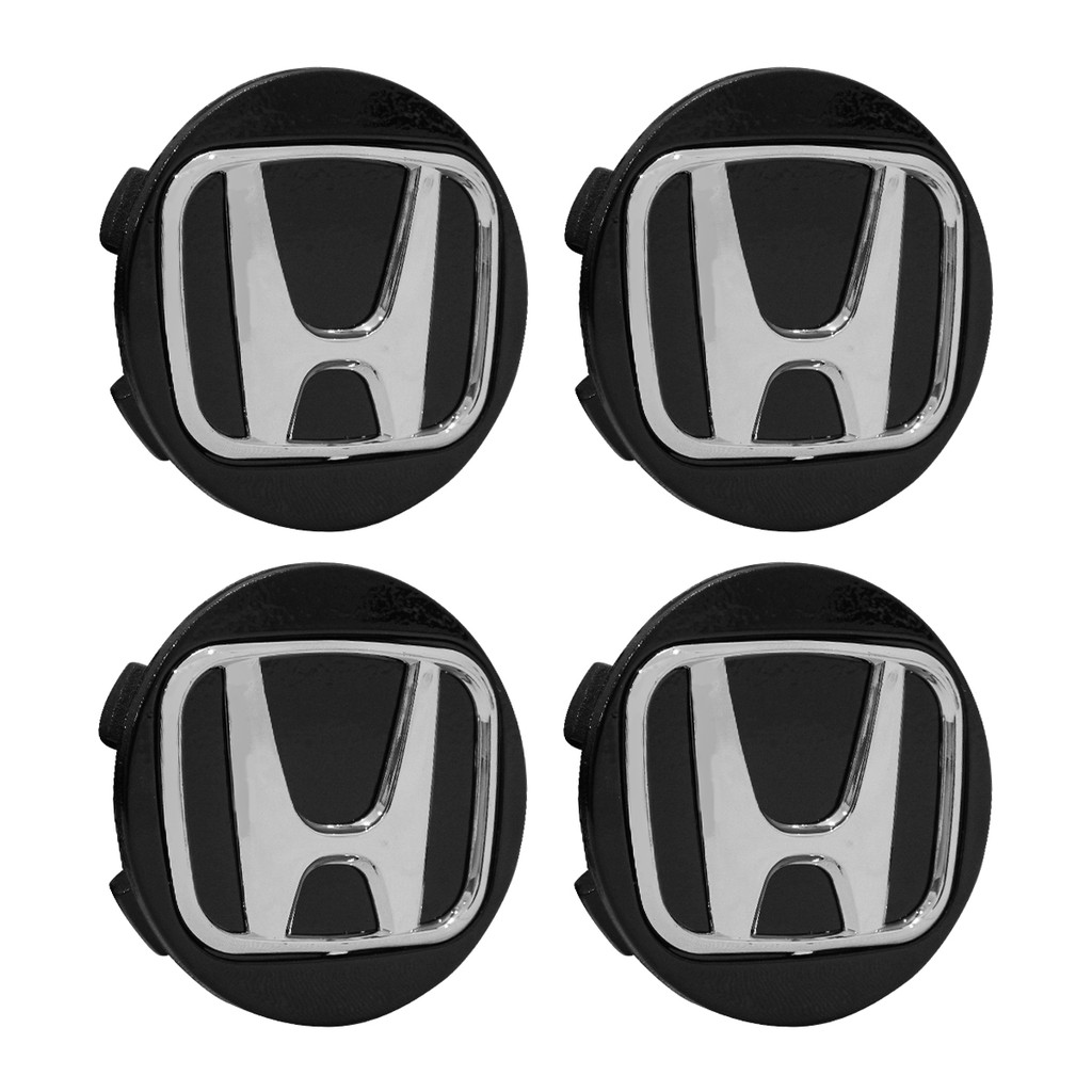Jogo Calota Calotinha Centro Meio Miolo Roda Esportiva Krmai 55mm Preto Com Logo Cromado