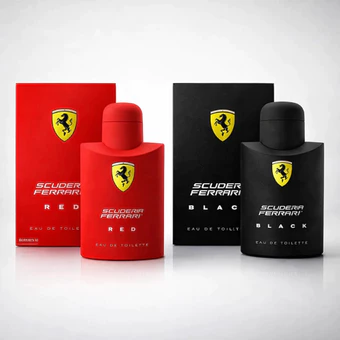 Kit 2 Perfume Ferrari Black e Red Masculino 100ml EDT Importado Longa Duração