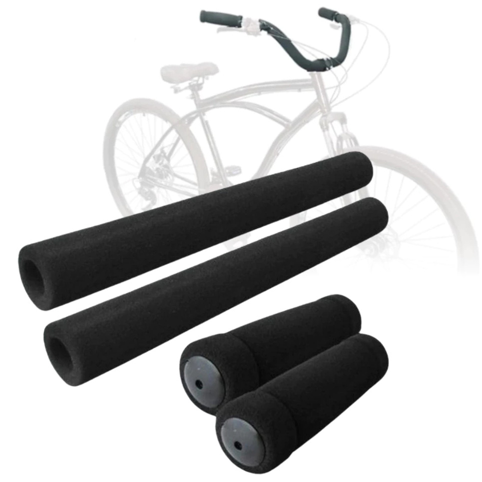 Manopla Espuma Beach espulmão Preto Bike Para Guidão 21.1mm Bicicleta
