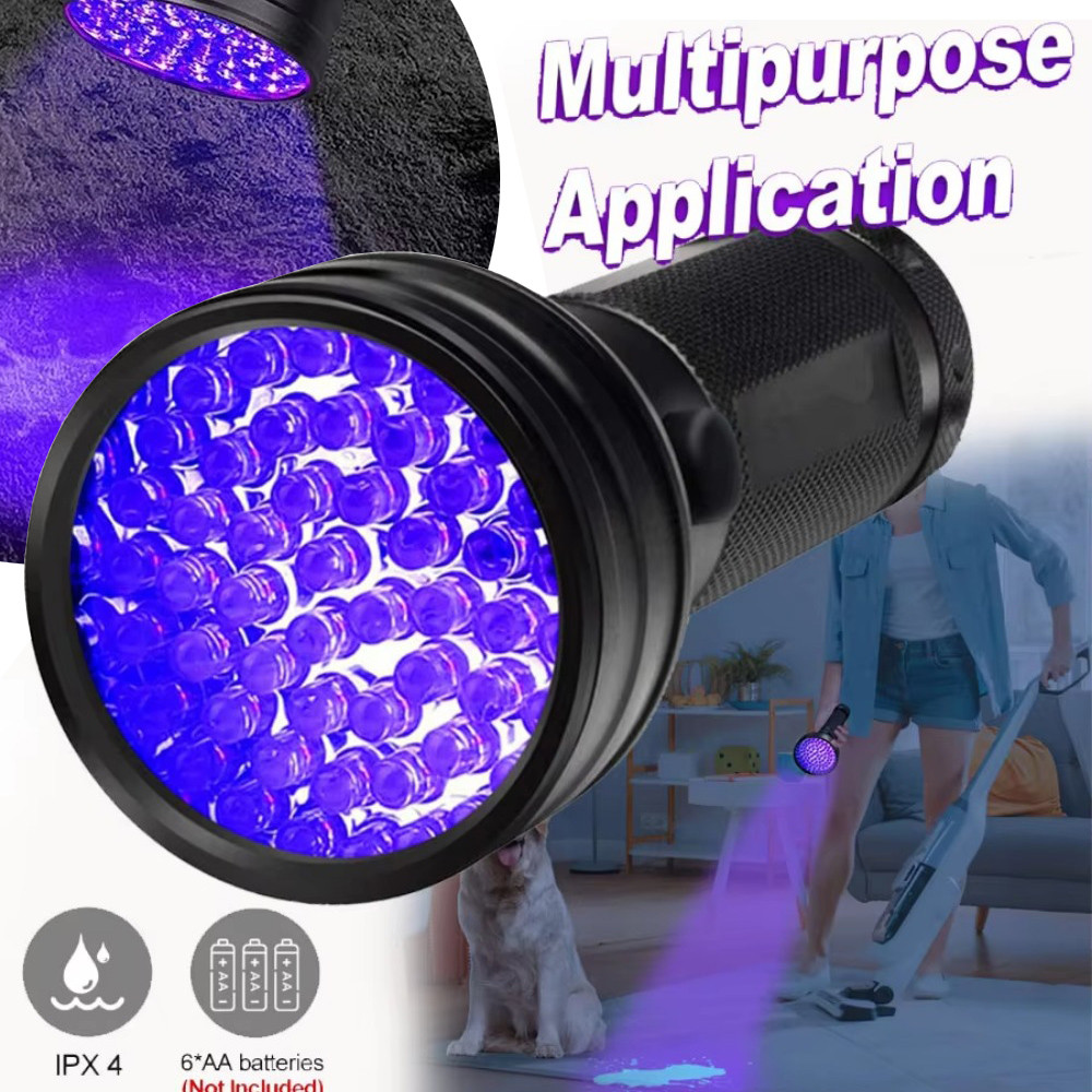 Protable UV Led Blacklight Lanterna Ultravioleta Tocha Detector De Luz Negra Para Urina Do Cão Pet Mancha E Cama Lâmpada
