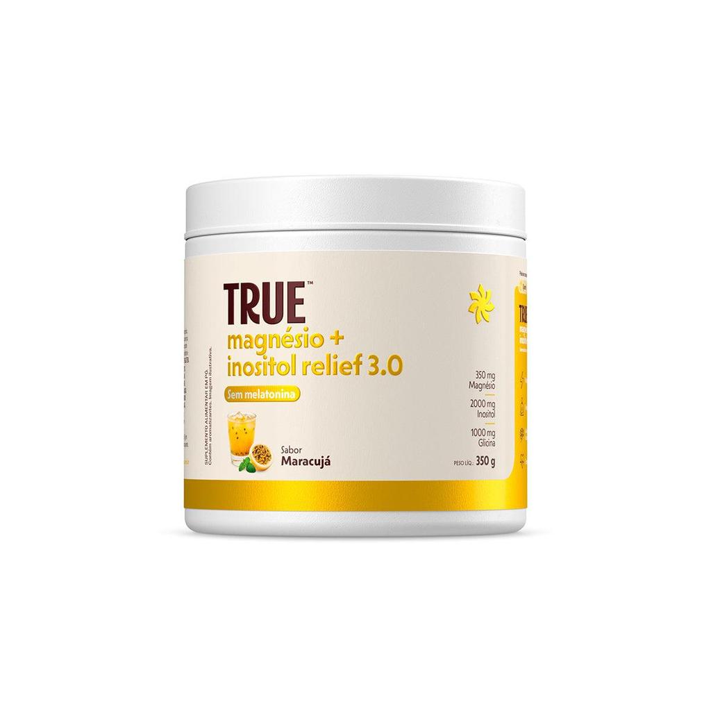 True Magnésio + Inositol Relief 3.0 Sem Melatonina Maracujá 350g