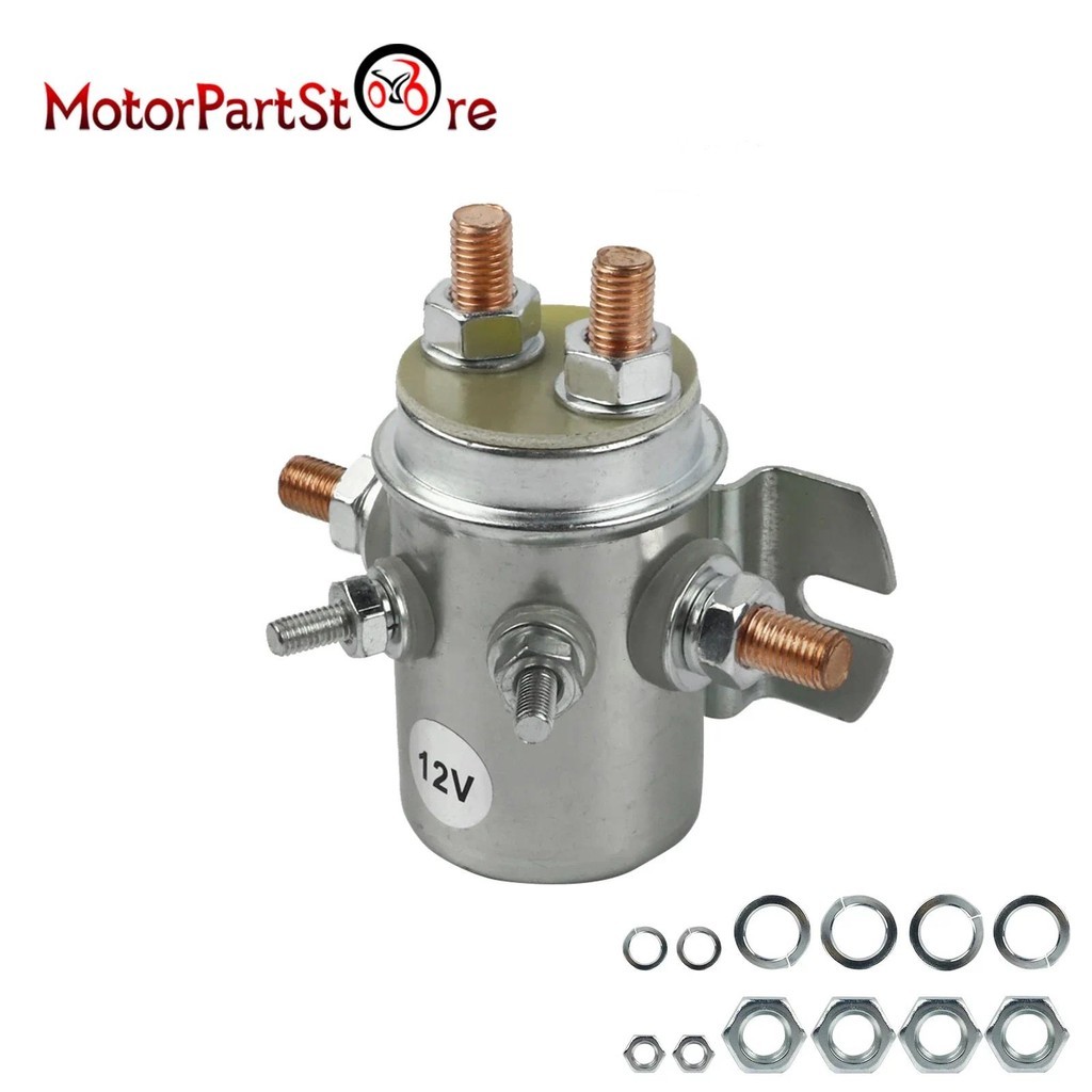 Relé Solenóide De Guincho 12V Partida Do Motor Serviço Contínuo Para Carrinho De Golfe Marinho Reboque De Carro Peças Au