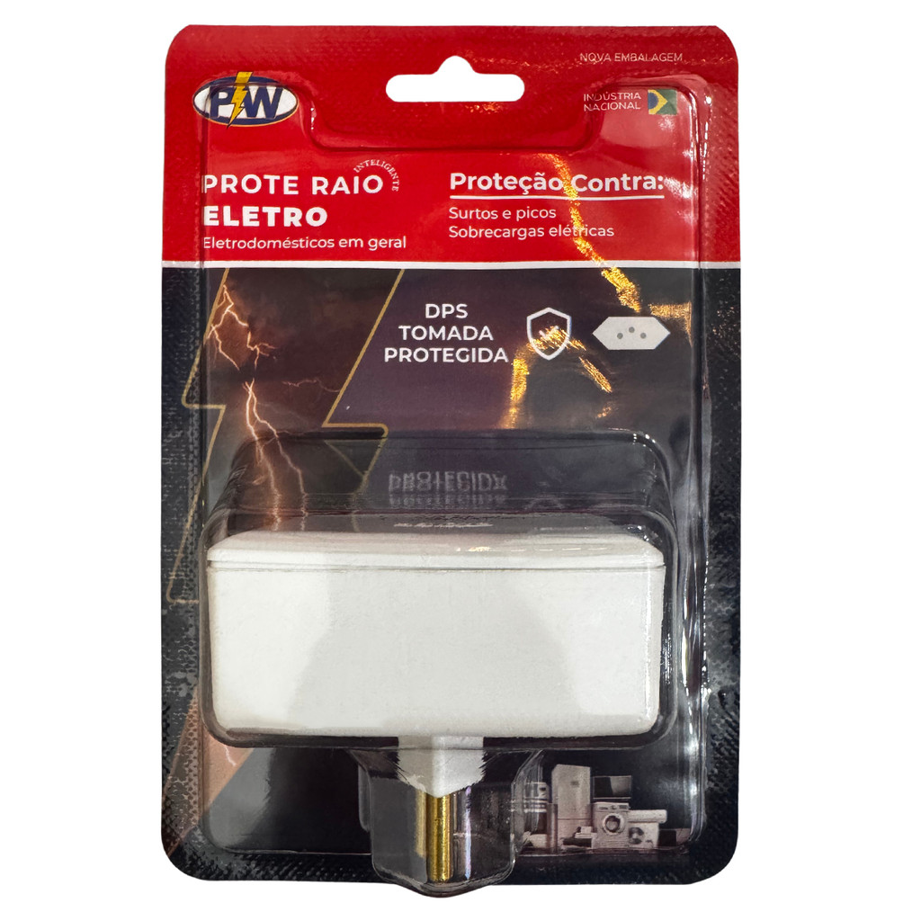Protetor Contra Raios 2 Tomadas para Eletrodomésticos, Geladeiras, Micro-ondas, Lava-louças 20a Bivolt