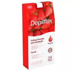 Cera depilação Folhas prontas facial 12 pares Depilflax