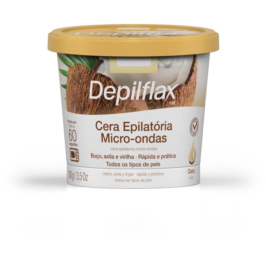 Cera quente Micro-ondas depilatório Coco 100g Depilflax
