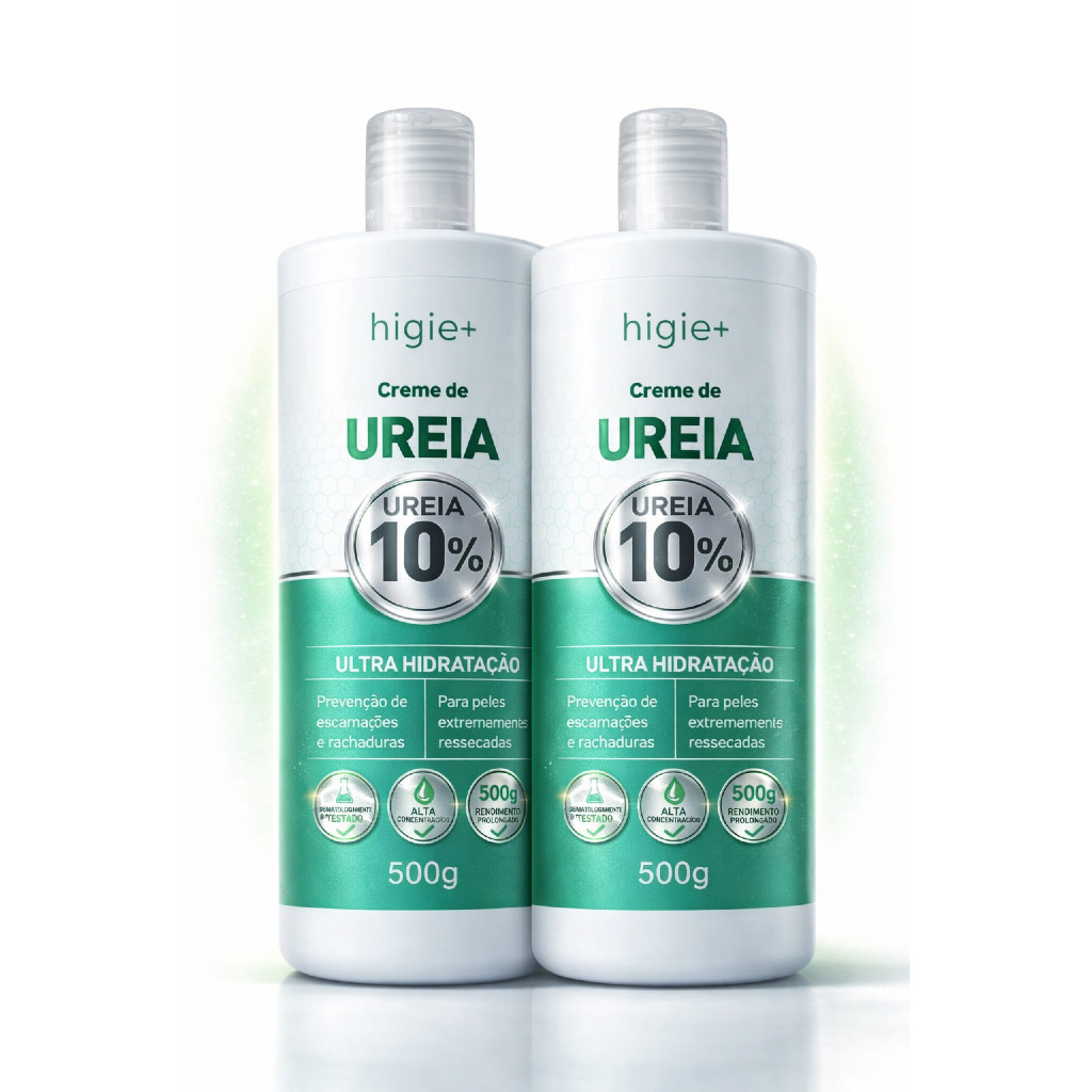 Kit 2 Frascos de Creme de Ureia 10% 500g Vegano