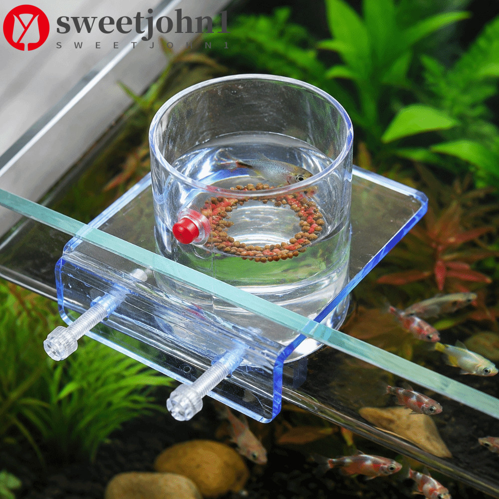 SWEETJOHN1 Anel De Alimentação De Peixes , Dispensador De Ponto Fixo Montado Na Parede , Alimentador De Tanque Bacia De