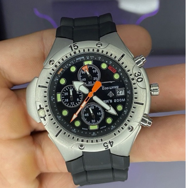 RELOGIO MASCULINO ECO-Drive AQUALAND PROMASTER BJ2040 100% FUNCIONAL AAA+ MYOTA EM AÇO MACIÇO A PROVA D ÁGUA + CAIXA
