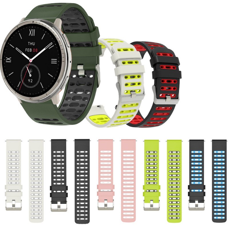 Pulseira De Silicone Macio Para Huami Amazfit GTR Mini GTR3 GTR4 Pro 42mm 47mm Bip5 GTR2 GTR2E 2 3 4 Cores Combinando Es