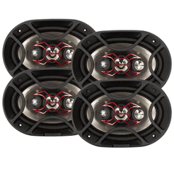 Kit 4 Alto Falantes 6x9 Polegadas Bravox 280w Rms B4X69-X Quadriaxial 560w Pico 2 Pares