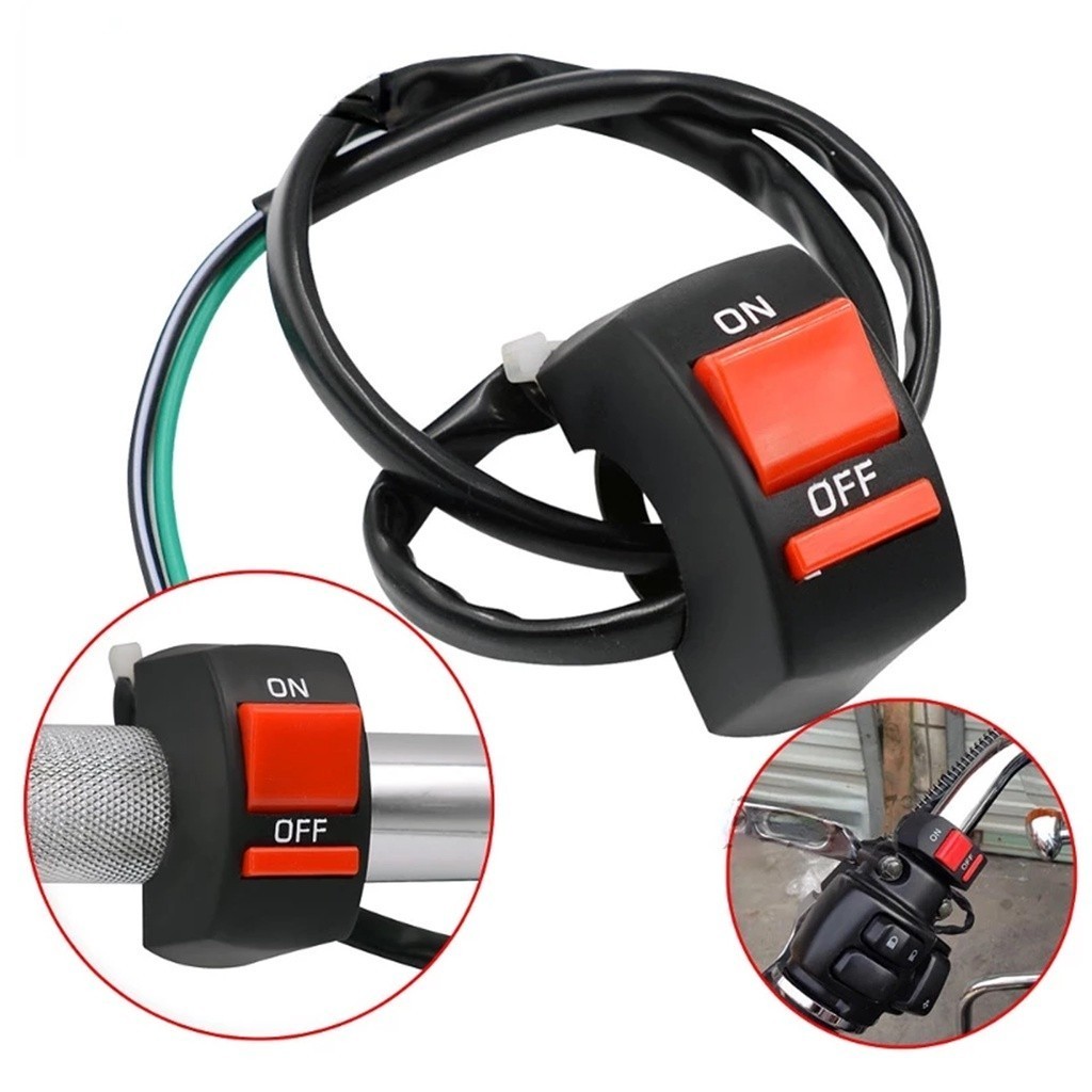 Botão Interruptor 2 Fios Mata Motor On Off Liga Desliga 12V