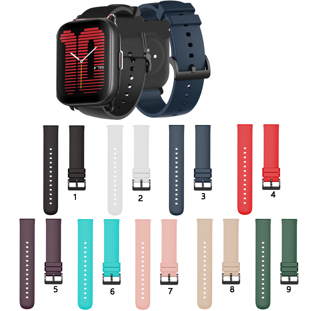 Pulseira De Silicone Para Huami Amazfit Active 2 2S 3 Premium GTS 2e GTS2 Mini GTS3 4 Bip3 pro GTR Esportiva