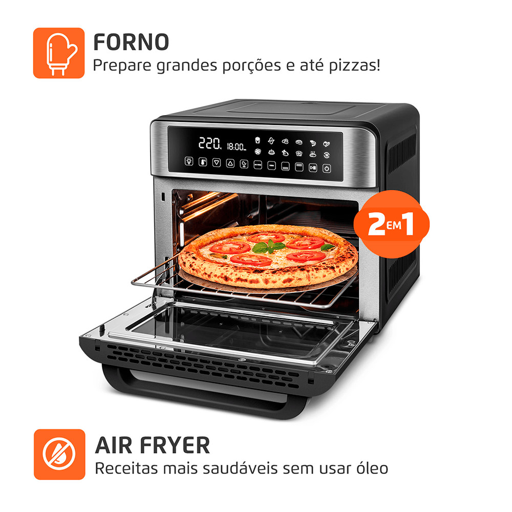 Air Fryer Mondial AFO-25L-BI Forno Digital Oven 25 Litros 2000W 127v — imagem 2 de 2