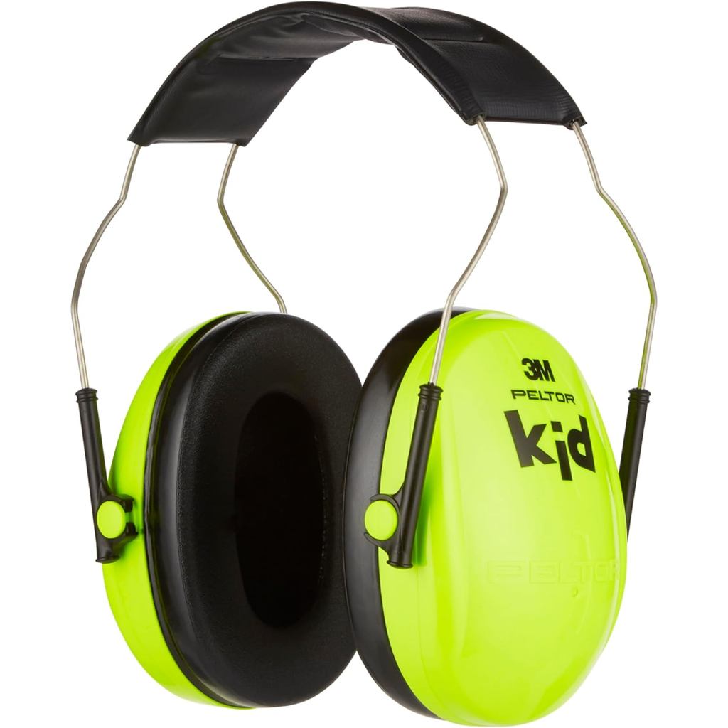 Protetor Auricular Infantil 3M Peltor H510AK, verde neon, Proteção Auditiva para Crianças / Protetor de Ouvido; Tamanho