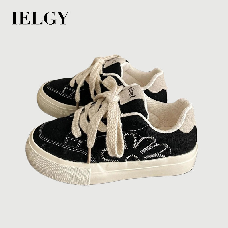 IELGY 2026 Respirável Versátil Casual Moda Verão Sapatos De Lona Plana Para Mulh