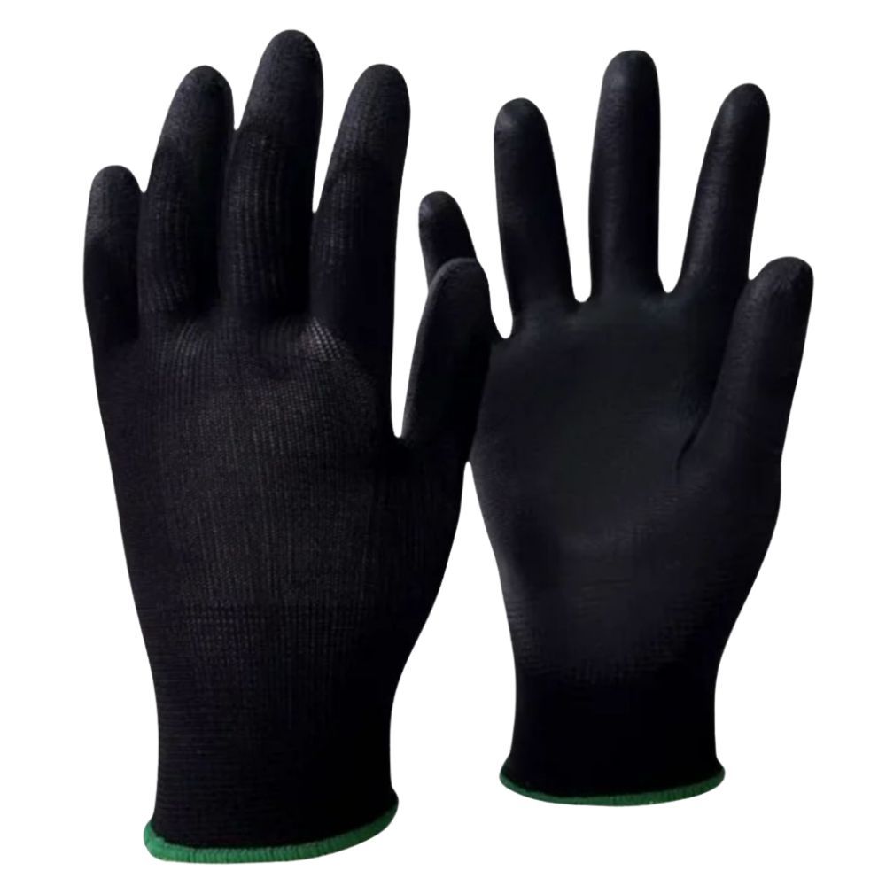 Kit 5 Pares Luvas Supertact PU Tamanho 9 Preta Carbografite · foto 2