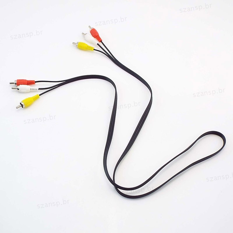 1M 1.5M 3M 3 Vias RCA Macho Para 3 M Conector Adaptador Fio Composto De Áudio E Vídeo Cabo Plug Cabos AV BRA1